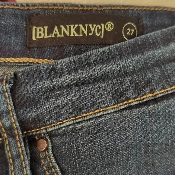 BlankNYC Jeans The Bond Mid Rise Fringe Hem Skinny‎ Jean Size 27 - Picture 6 of 7